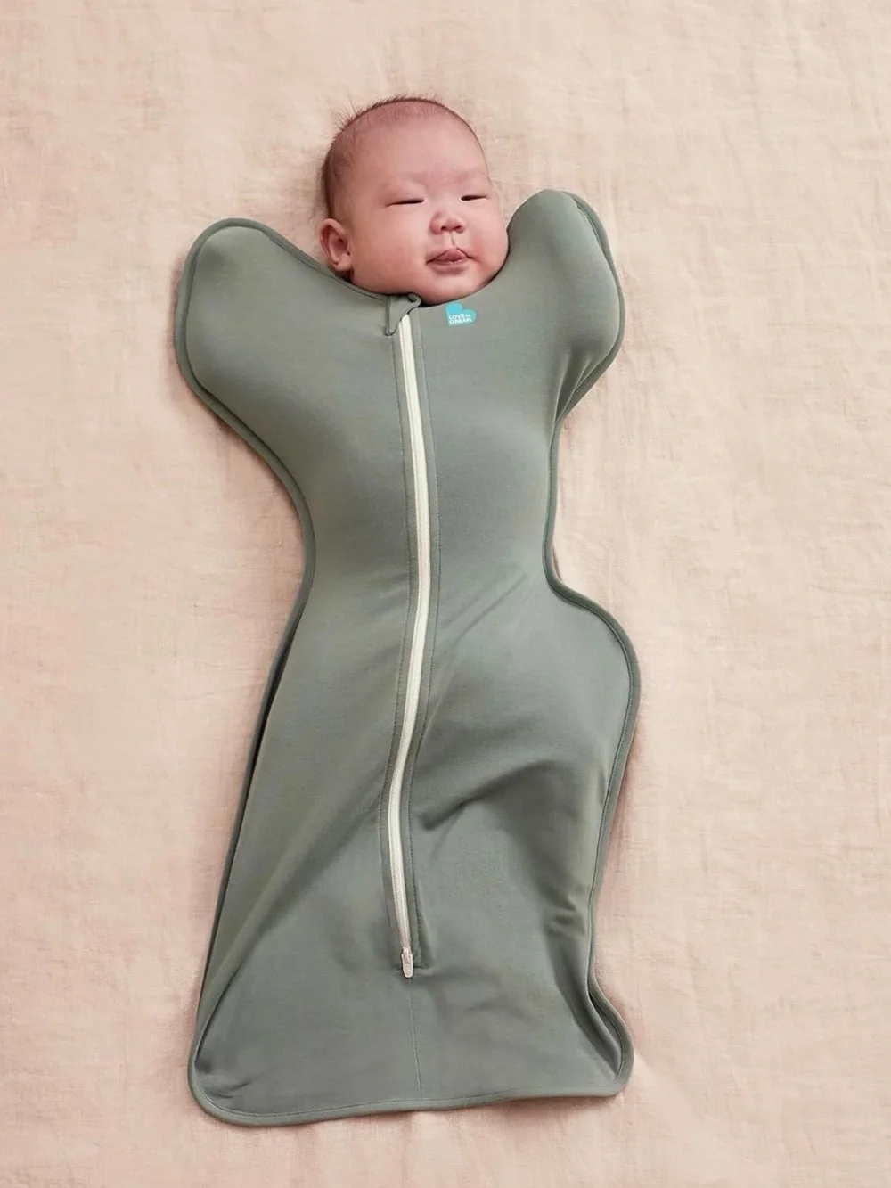 Love to dream Bamboo Green Swaddle One-Piece with Front Zip